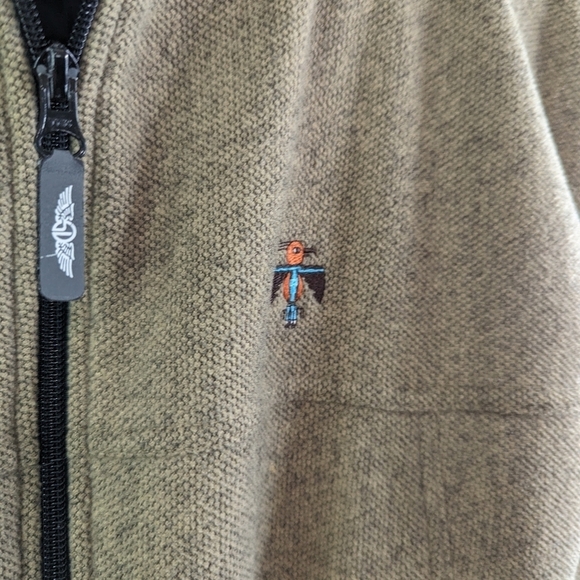 Straight Down Clothing Co Vest Mens Large Brown Tan Zip Fleece Jacket - Picture 8 of 10